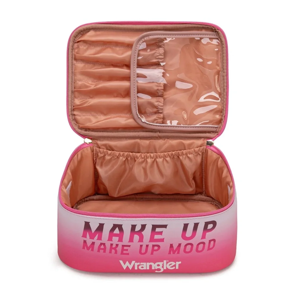 Wrangler Cosmetic Travel Case –Pink-Beige